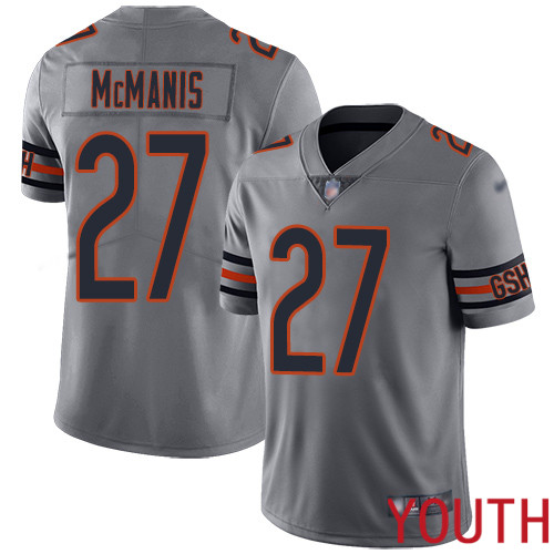 Chicago Bears Limited Silver Youth Sherrick McManis Jersey NFL Football #27 Inverted Legend->youth nfl jersey->Youth Jersey